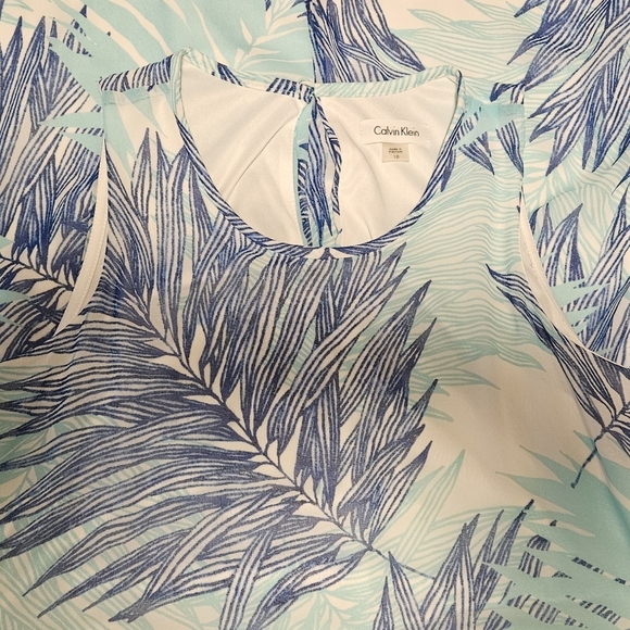 Calvin Klein Tropical Sleeveless Dress size 10 - Picture 3 of 5